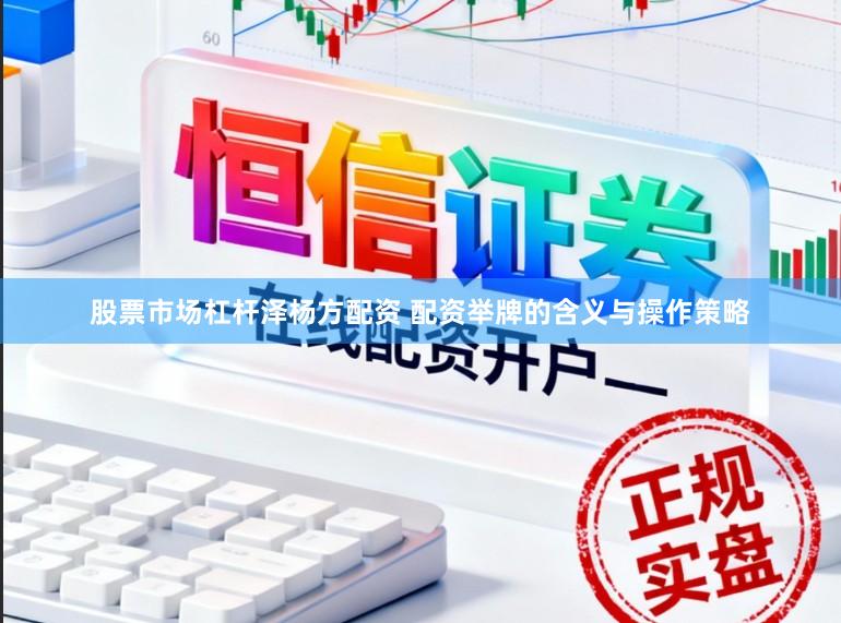 股票市场杠杆泽杨方配资 配资举牌的含义与操作策略